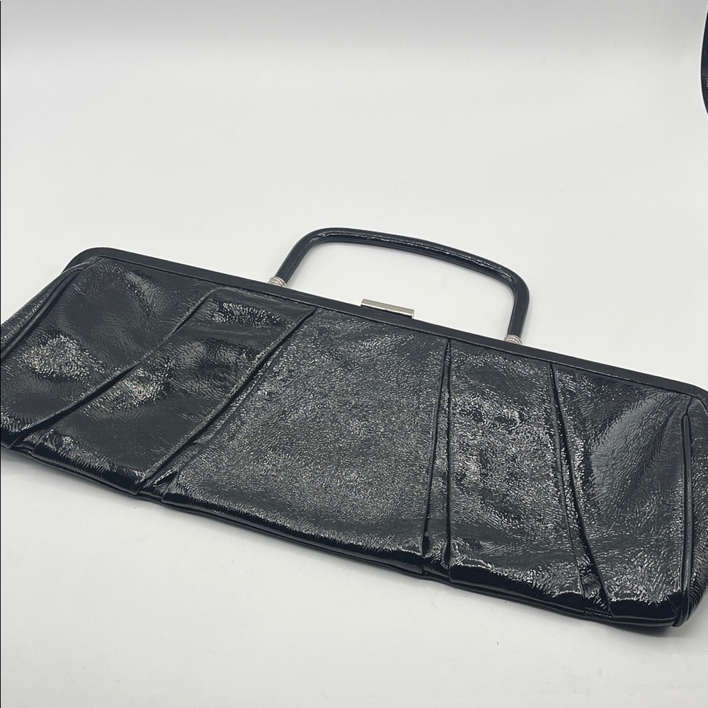 HOBO black patent leather handbag
